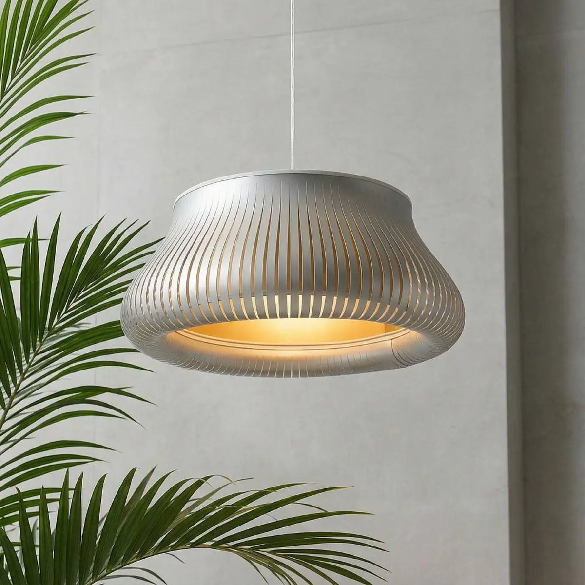 Suspension ronde argent et dorée, tailles S et M