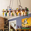Suspension art déco à garnir de bouteilles en verre