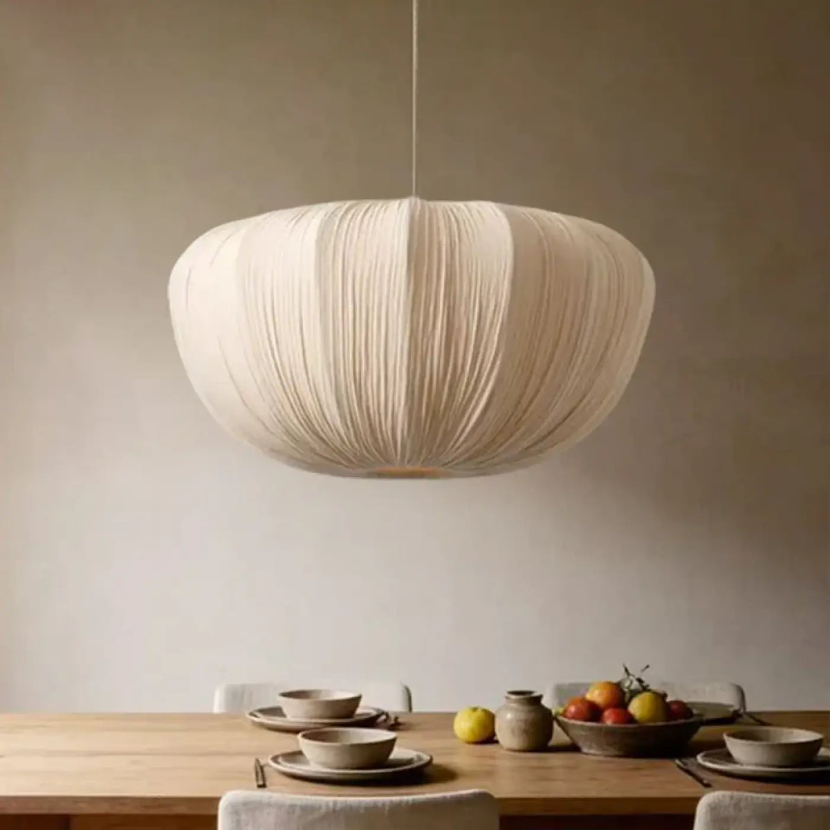 Suspension en tissu plissé à forme arrondie, tailles S, M et L