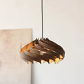 Suspension en bois naturel au dessin artistique, gris ou blanc, gris