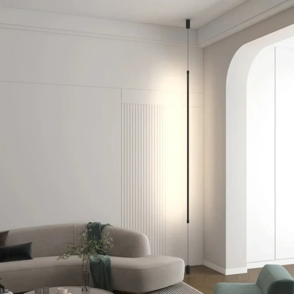 Luminaire à barre LED tendue du plafond au sol, S ou M