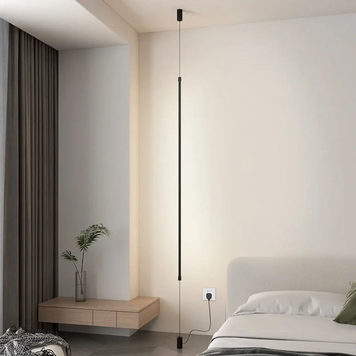 Luminaire à barre LED tendue du plafond au sol, S ou M