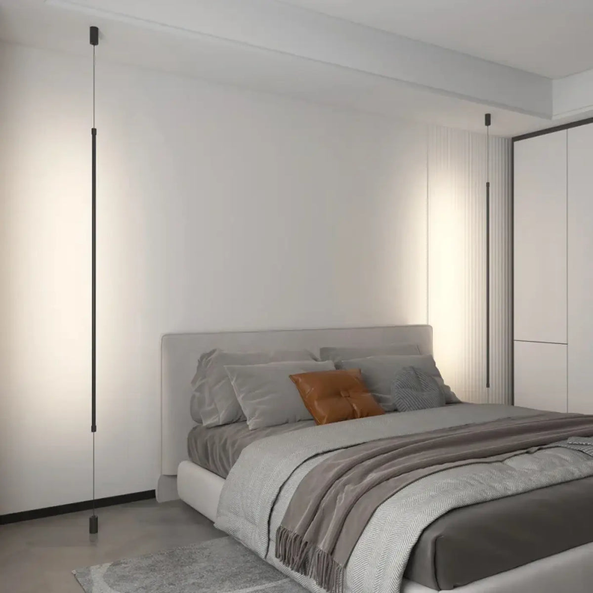 Luminaire à barre LED tendue du plafond au sol, S ou M