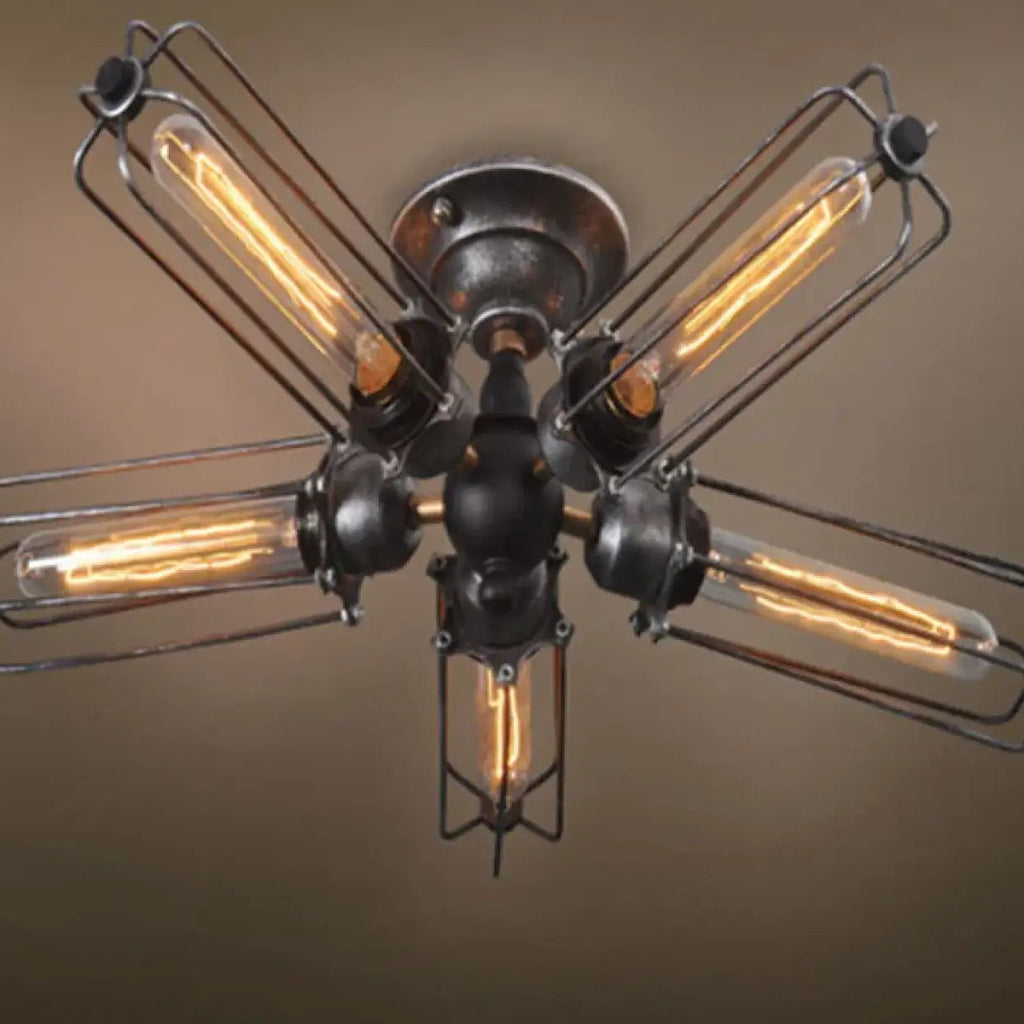 Suspension en verre vintage industrielle, tailles S et M