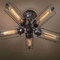 Suspension en verre vintage industrielle, tailles S et M