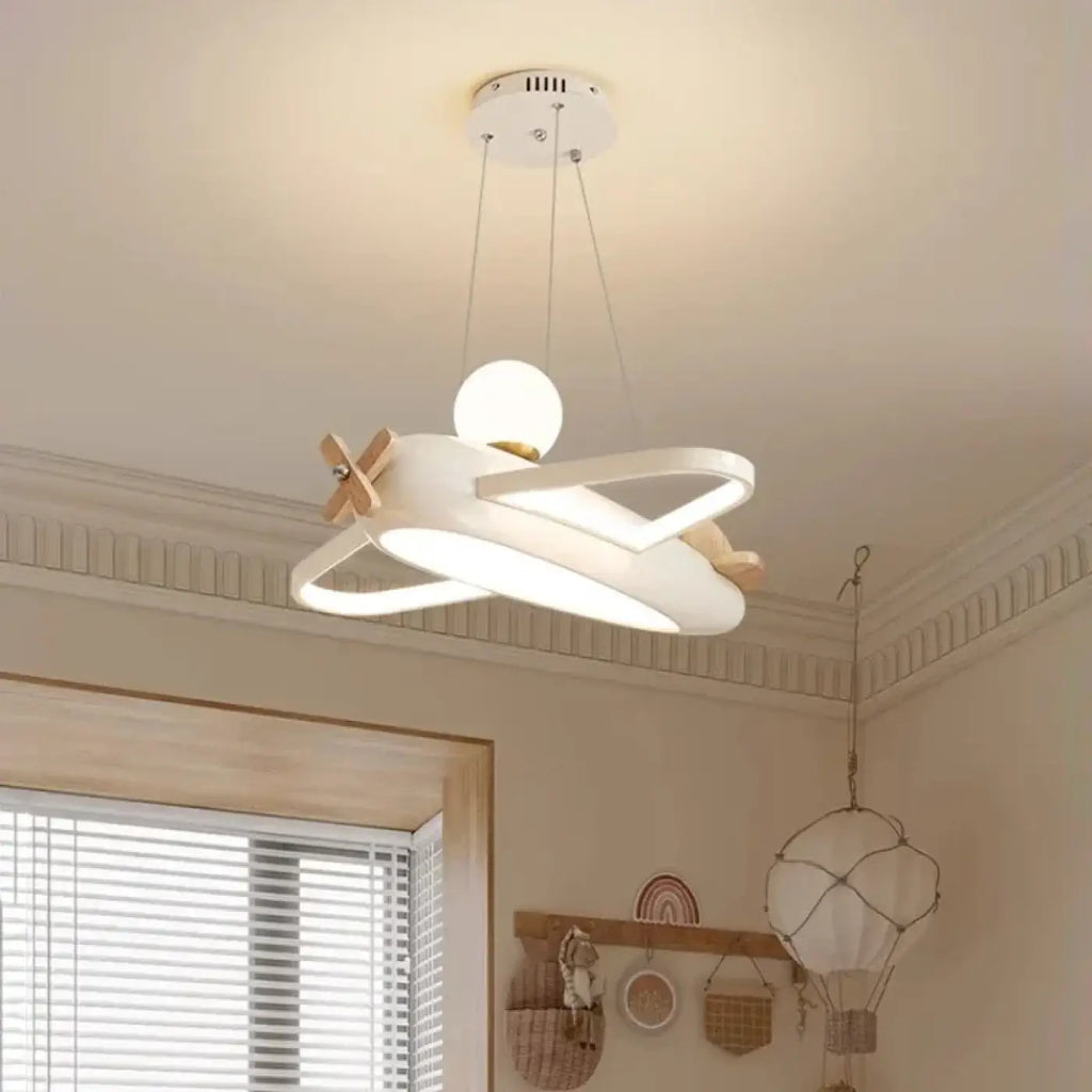 Suspension avion pour chambre d'enfant, bleu ou blanc
