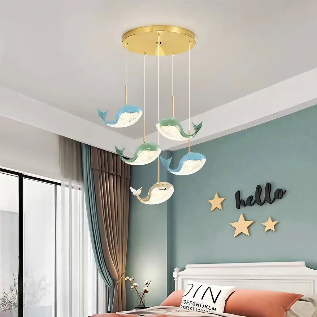 Suspension baleine pour chambre d'enfant, quatre coloris