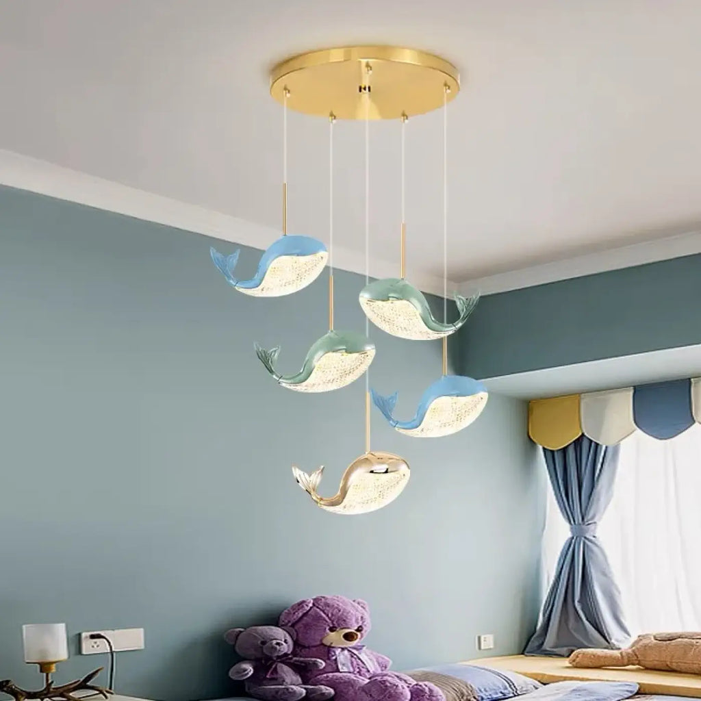 Suspension baleine pour chambre d'enfant, quatre coloris