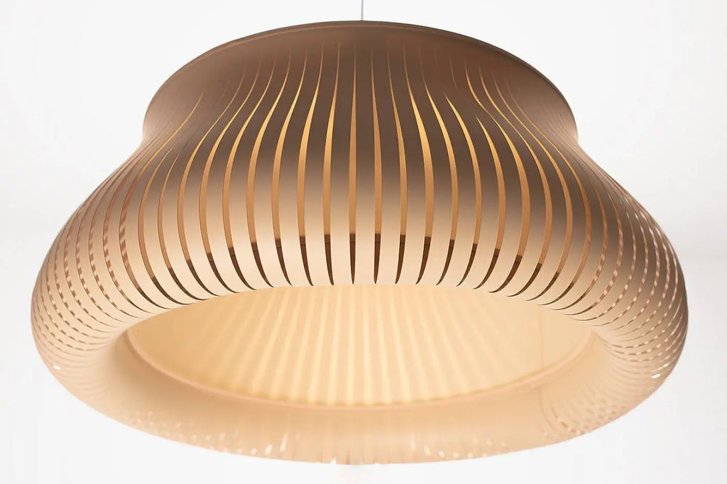Suspension ajourée ronde beige, tailles S ou M
