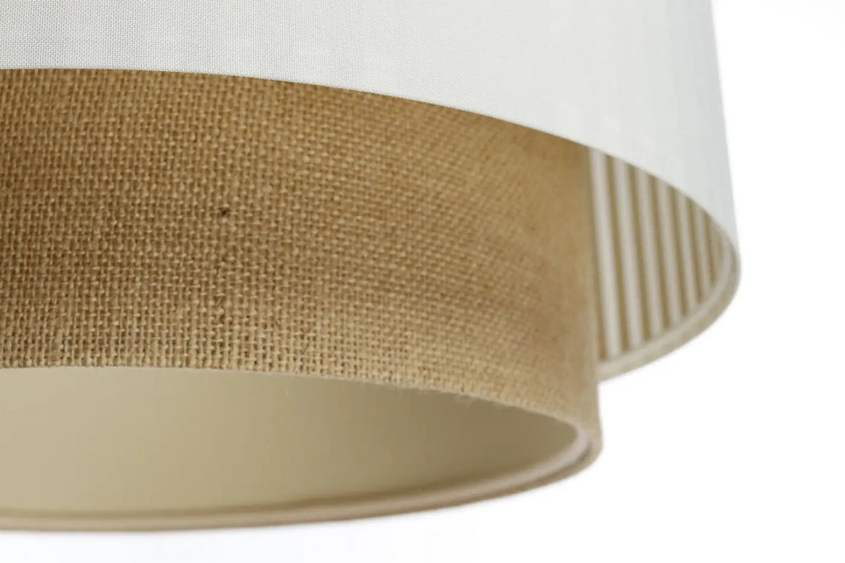 Suspension beige et blanche, finition écrue, tailles S, M, L