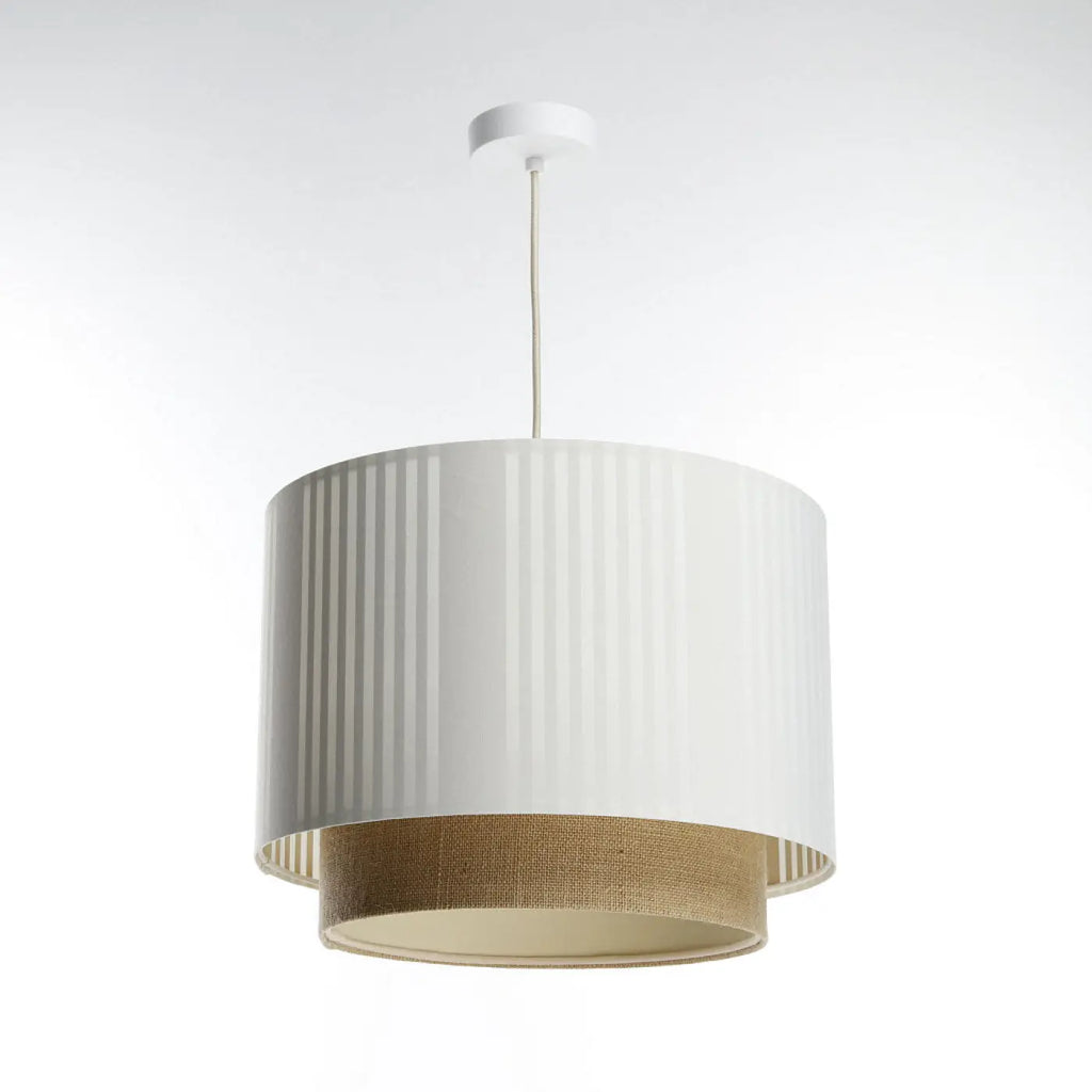 Suspension beige et blanche, finition écrue, tailles S, M, L