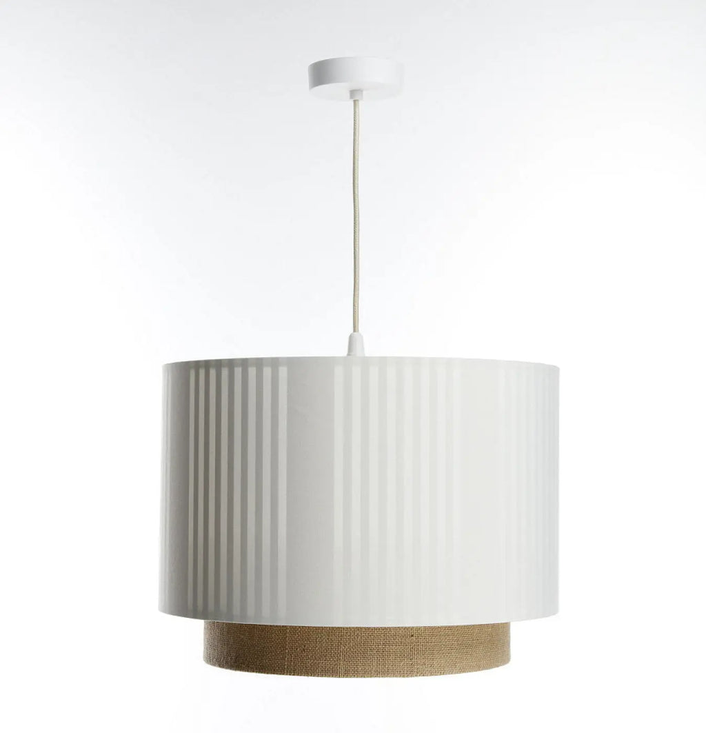 Suspension beige et blanche, finition écrue, tailles S, M, L