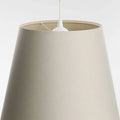 Suspension conique en textile beige et crème
