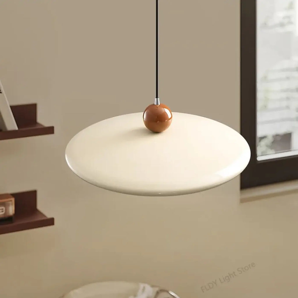 Suspension épurée à abat-jour bicolore, cinq coloris