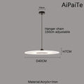Suspension blanche en forme de disque, tailles S, M, L