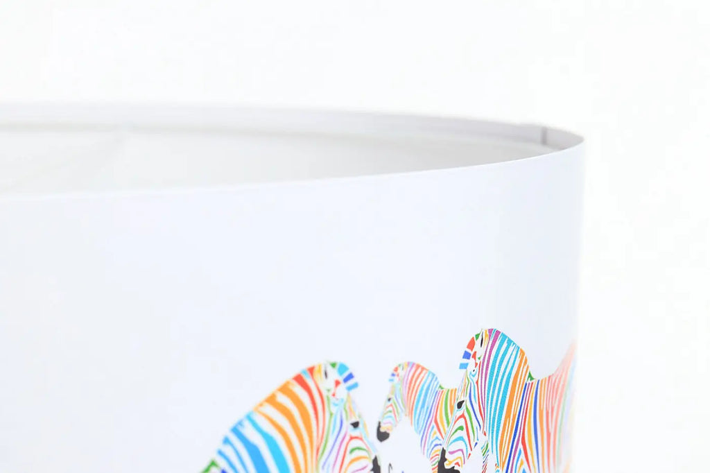 Suspension chambre d'enfant à motif zèbres multicolores, 40 cm
