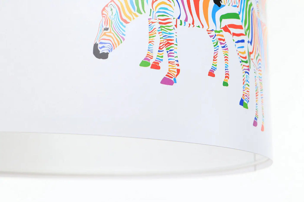 Suspension chambre d'enfant à motif zèbres multicolores, 40 cm