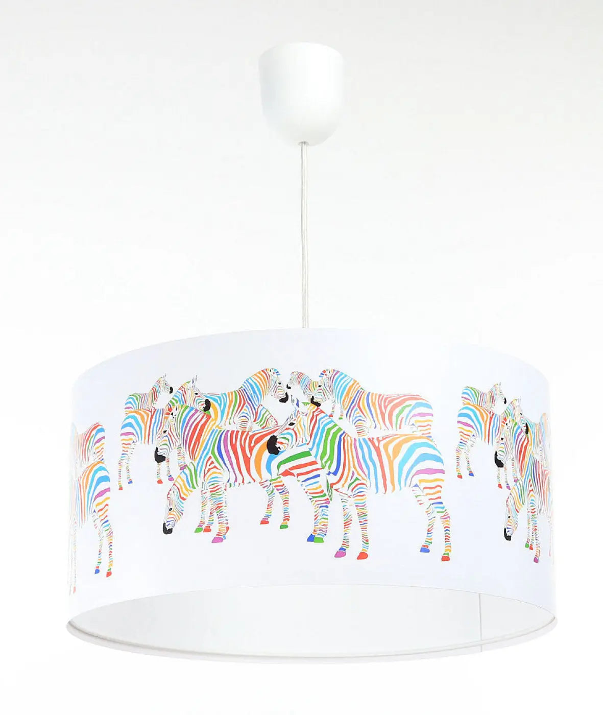 Suspension chambre d'enfant à motif zèbres multicolores, 40 cm