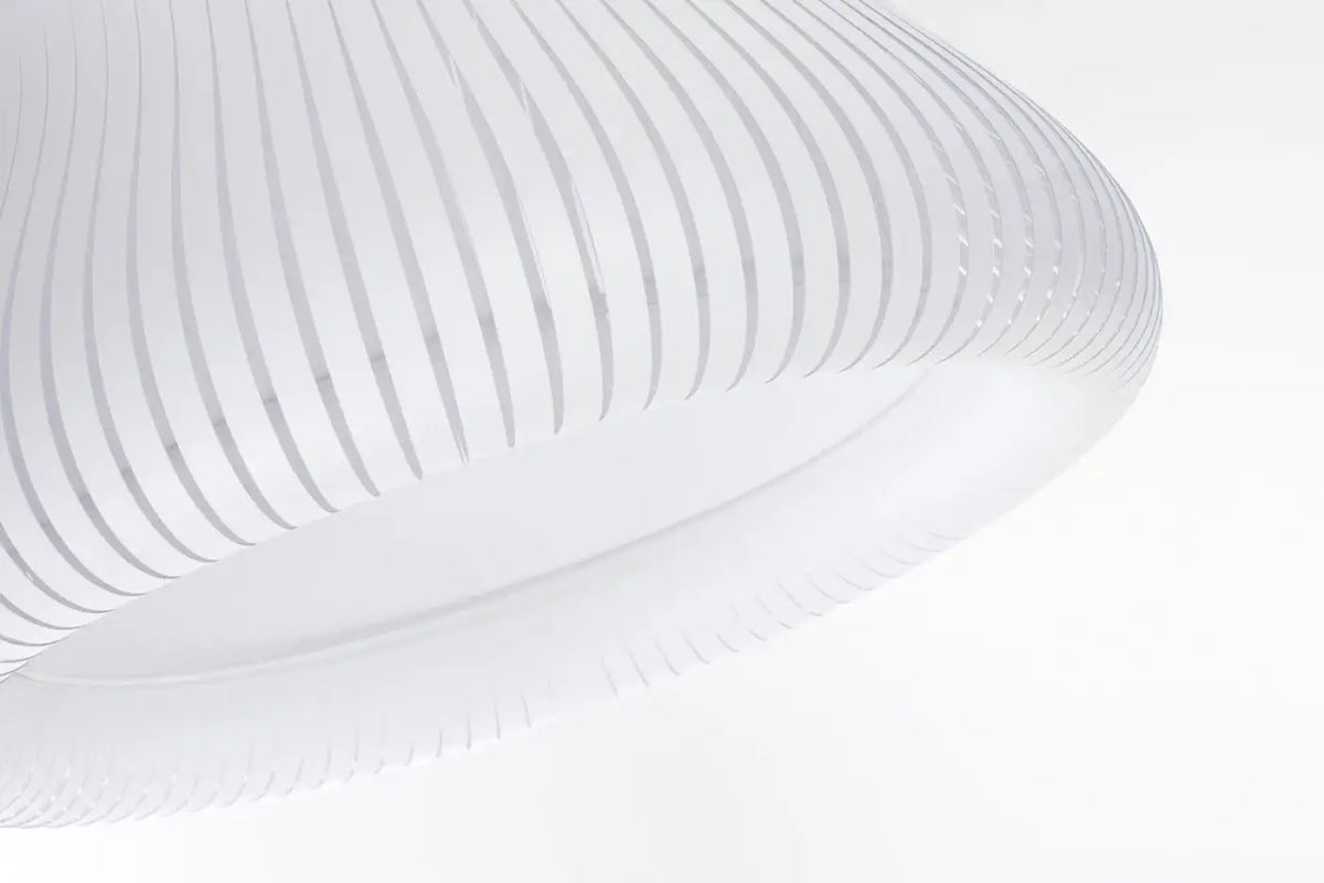 Suspension ronde blanche ajourée, deux tailles S et M