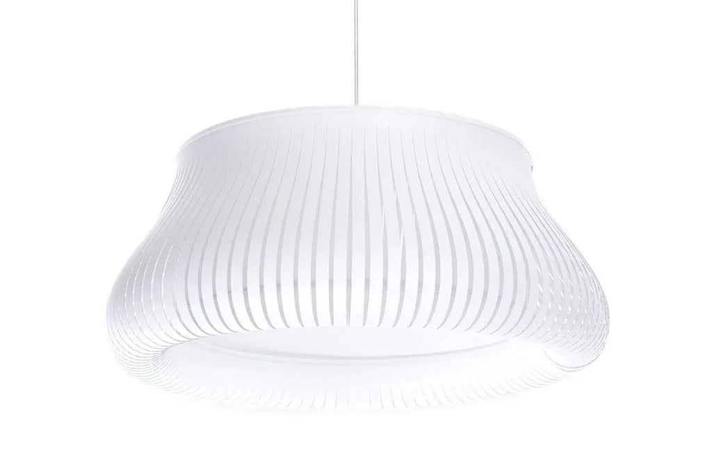 Suspension ronde blanche ajourée, deux tailles S et M