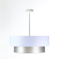 Suspension blanche à intérieur argenté, forme ronde, S, M ou L