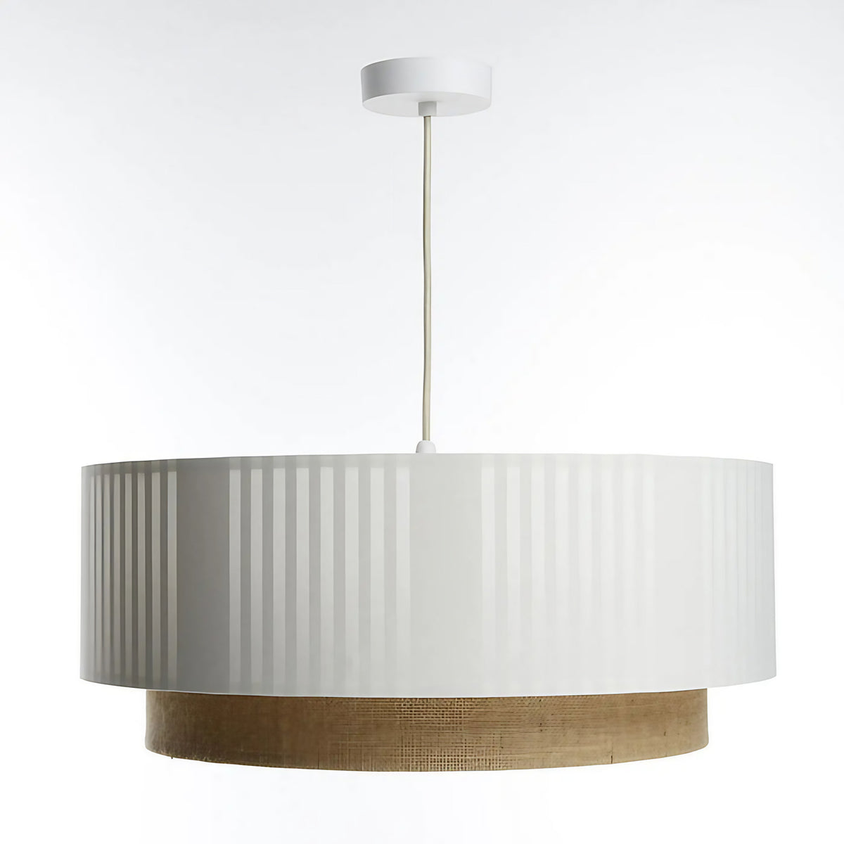 Suspension blanche, beige et écru, trois tailles S, M et L