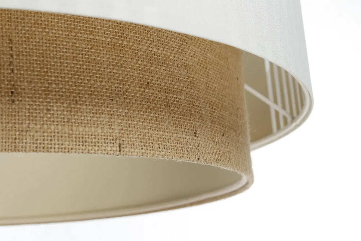 Suspension blanche, beige et écru, trois tailles S, M et L