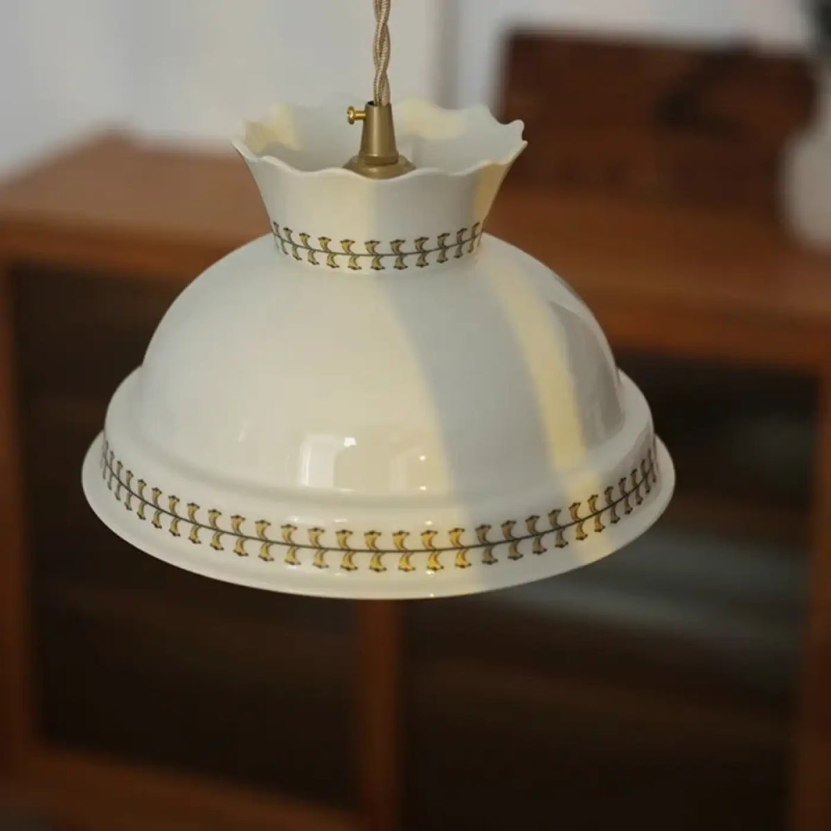 Suspension en céramique blanche, esprit maison de campagne