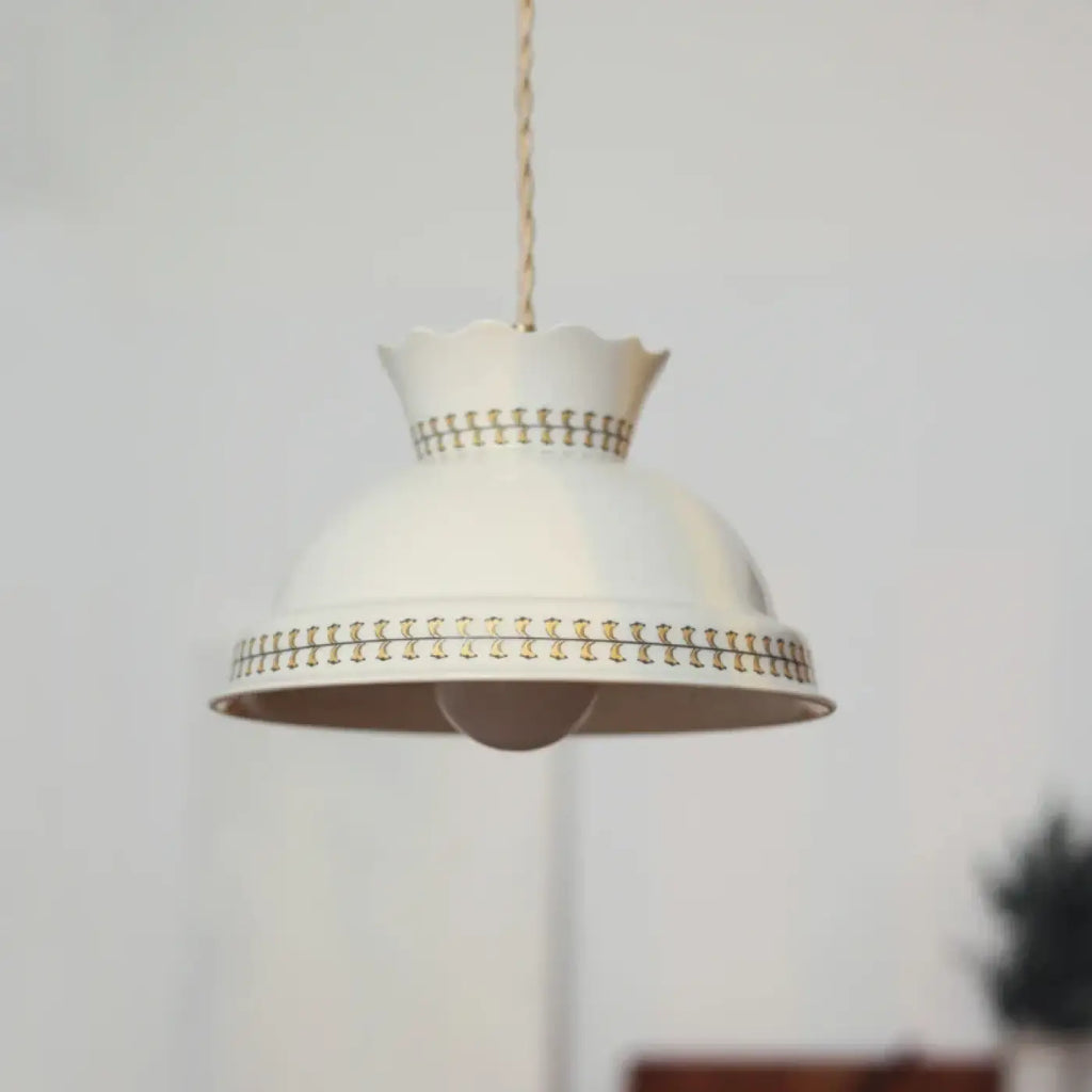 Suspension en céramique blanche, esprit maison de campagne