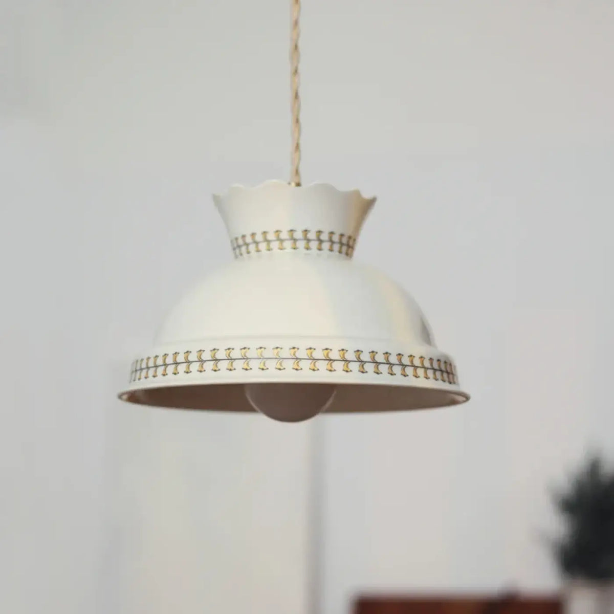 Suspension en céramique blanche, esprit maison de campagne