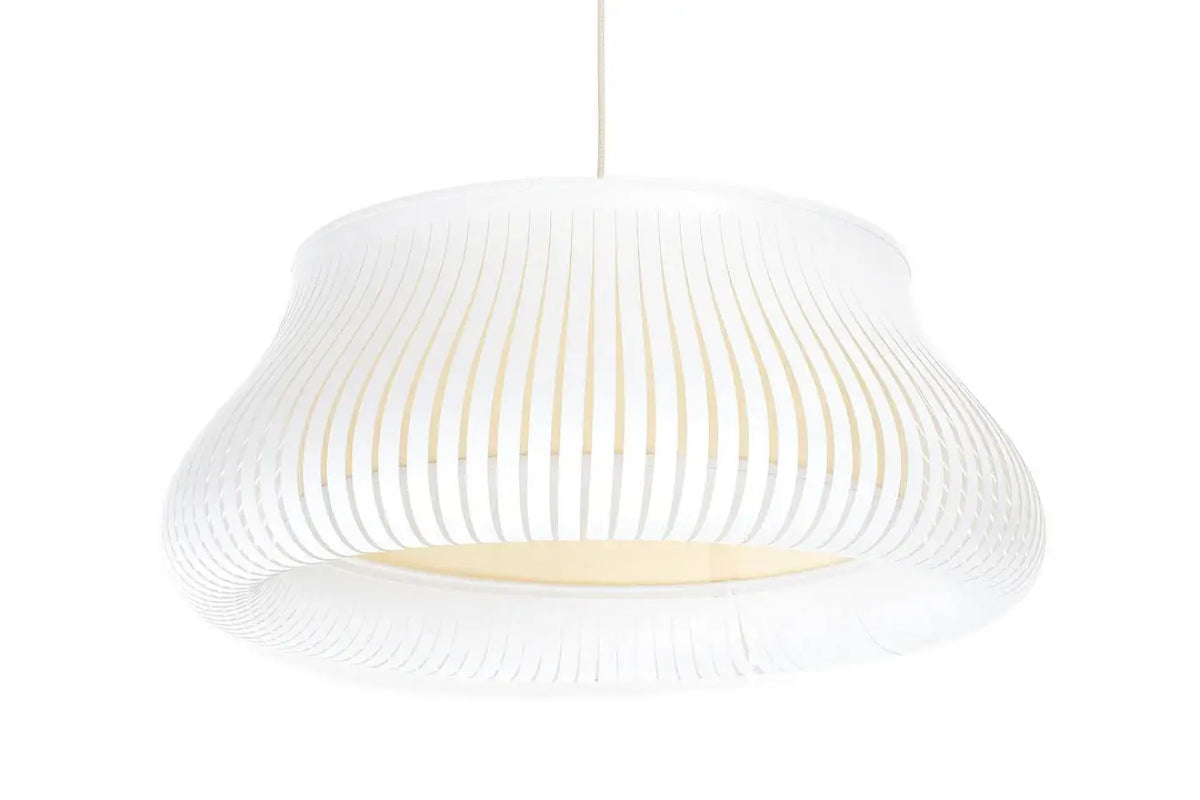 Suspension ronde blanche et crème, tailles S et M