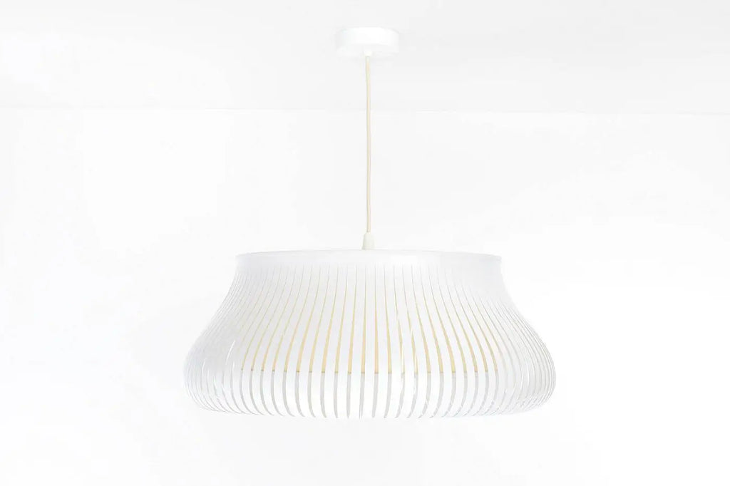 Suspension ronde blanche et crème, tailles S et M