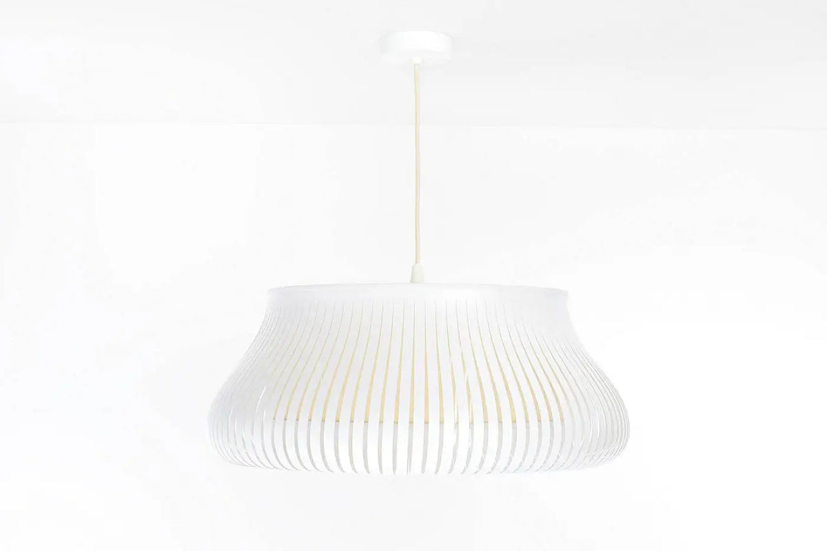 Suspension ronde blanche et crème, tailles S et M