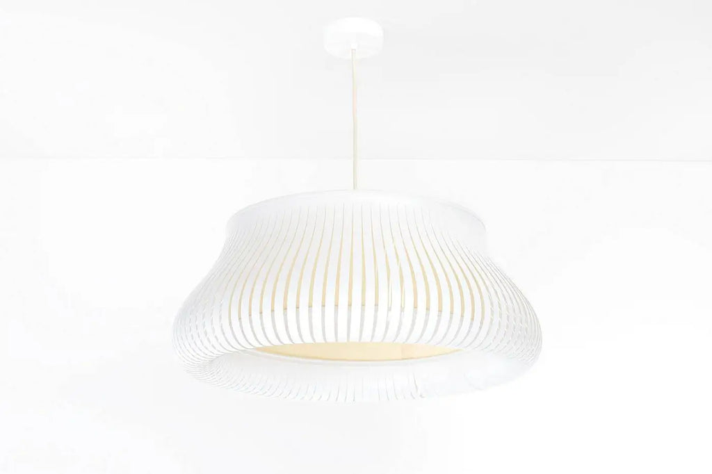 Suspension ronde blanche et crème, tailles S et M