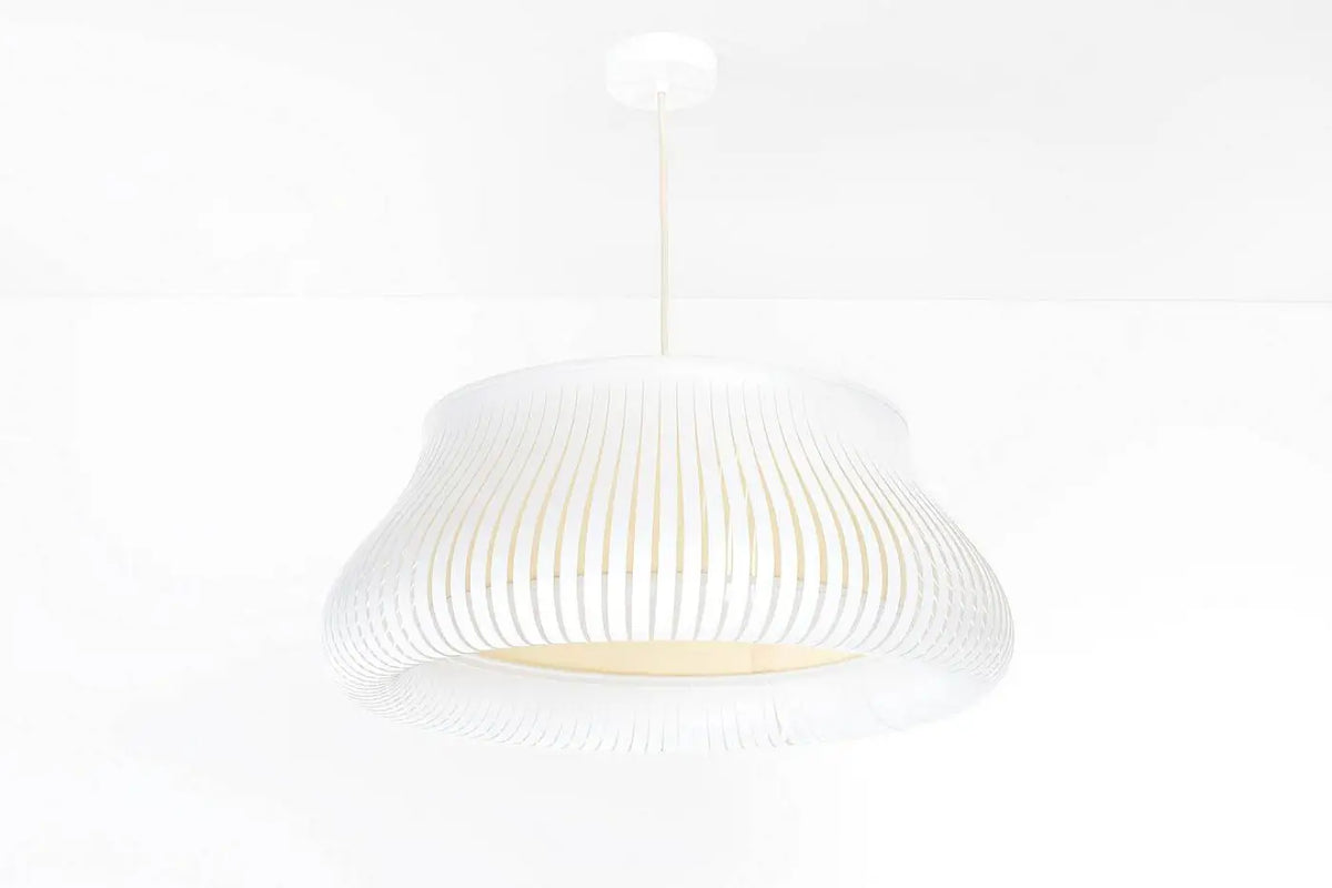 Suspension ronde blanche et crème, tailles S et M