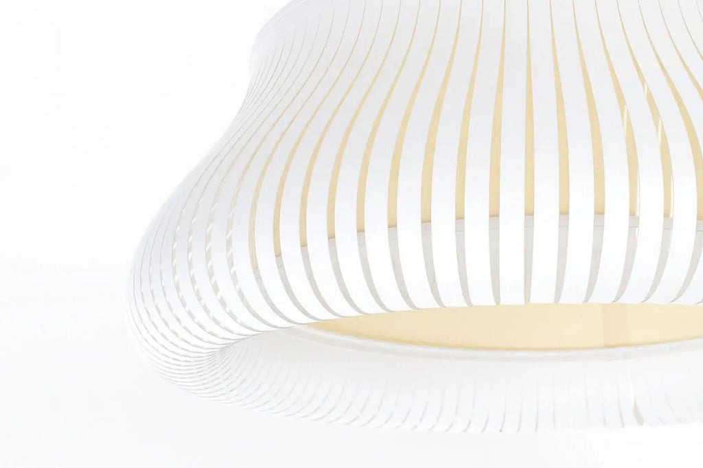 Suspension ronde blanche et crème, tailles S et M