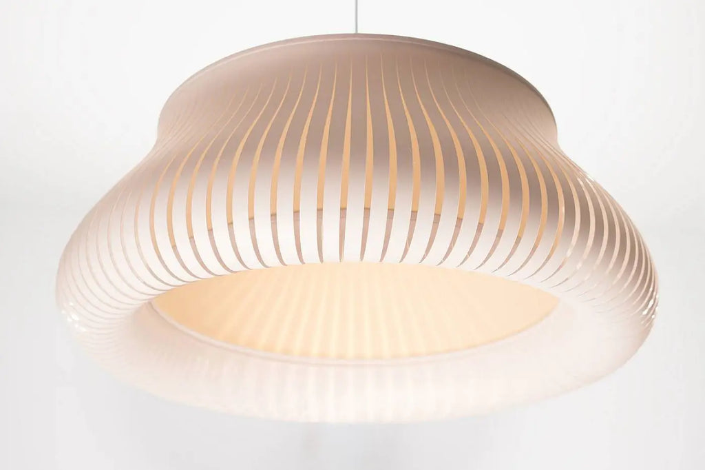 Suspension ronde blanche et crème, tailles S et M