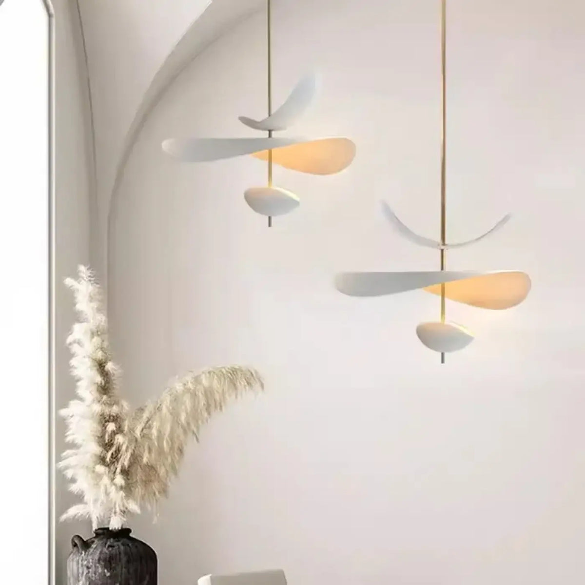 Suspension blanche contemporaine, tailles S ou M