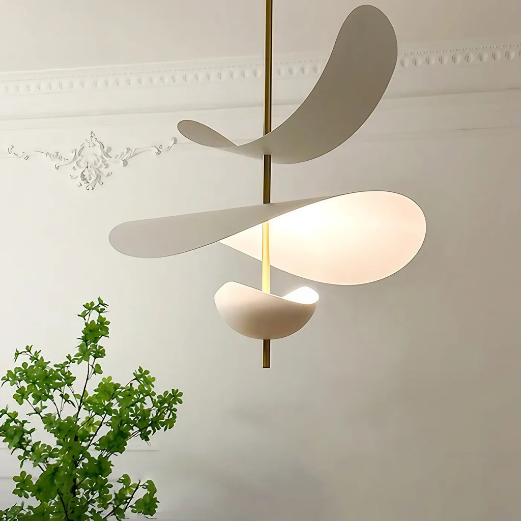 Suspension blanche contemporaine, tailles S ou M