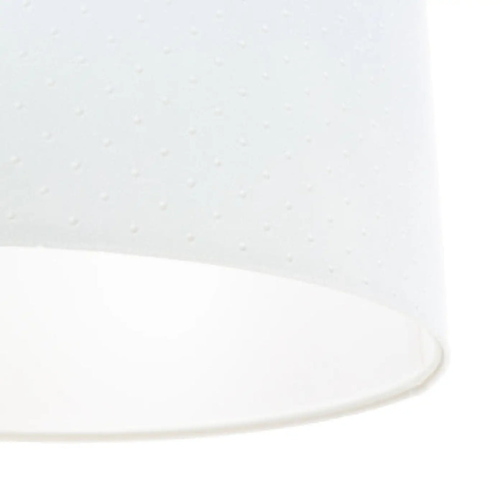 Suspension cylindrique en tissu blanc, style minimaliste