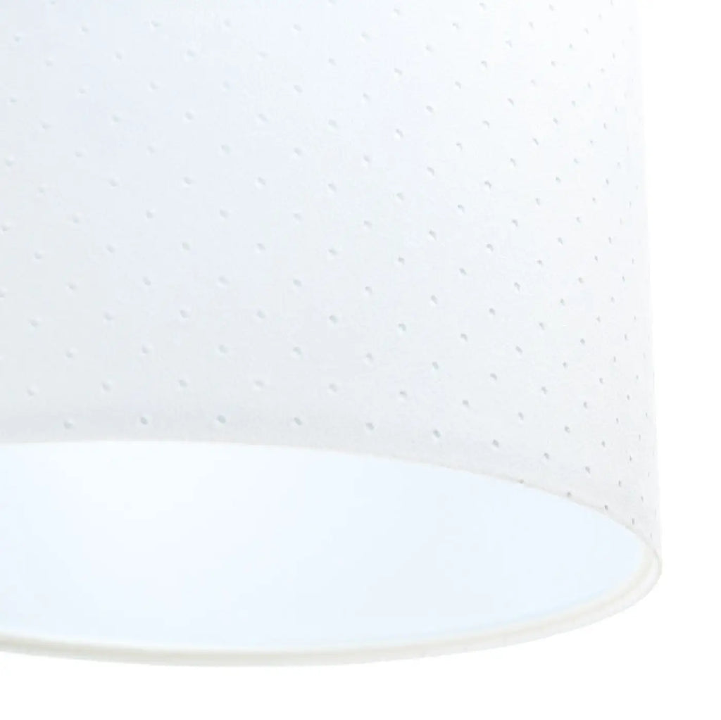Suspension cylindrique en tissu blanc, style minimaliste