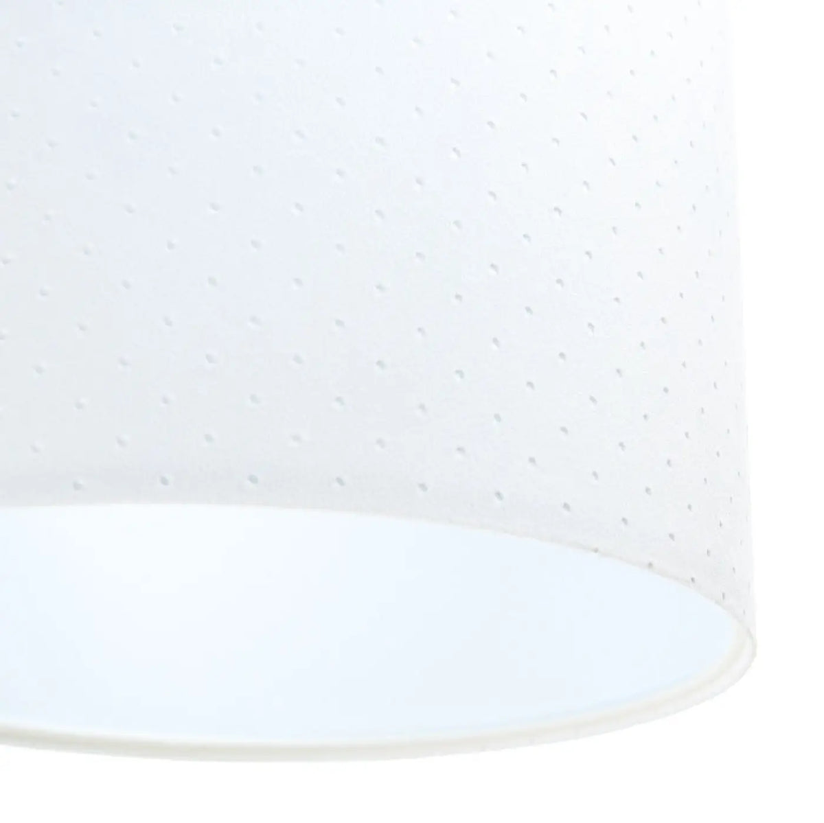 Suspension cylindrique en tissu blanc, style minimaliste