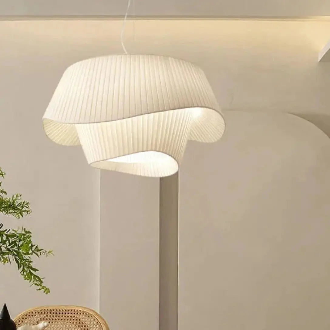 Suspension moderne blanche ou beige pour salle à manger, blanc
