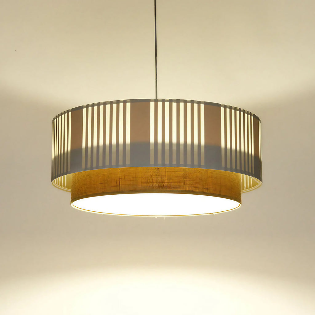 Suspension blanche, beige et écru, trois tailles S, M et L