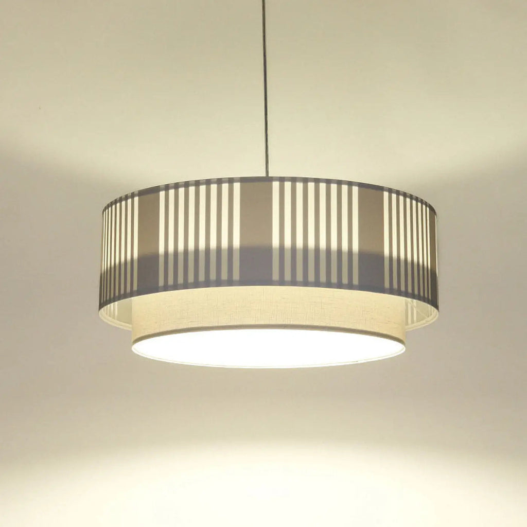 Suspension moderne blanche et grise, trois tailles S, M et L