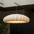 Suspension citrouille blanche aux formes arrondies
