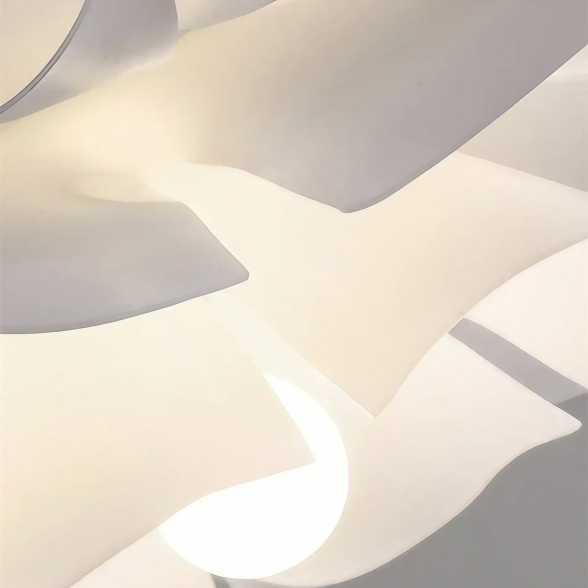 Suspension fleur blanche, tailles S à XL, trois choix de lumière