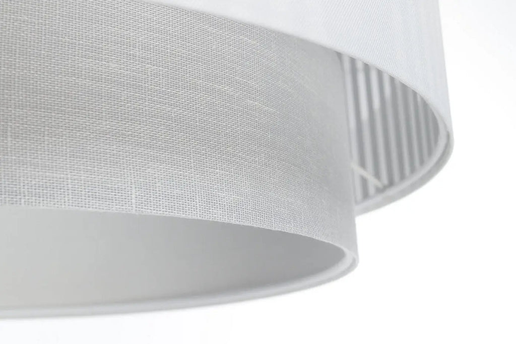 Suspension moderne blanche et grise, trois tailles S, M et L