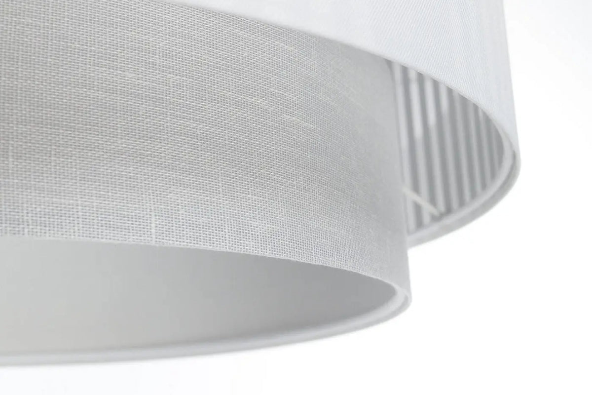 Suspension moderne blanche et grise, trois tailles S, M et L