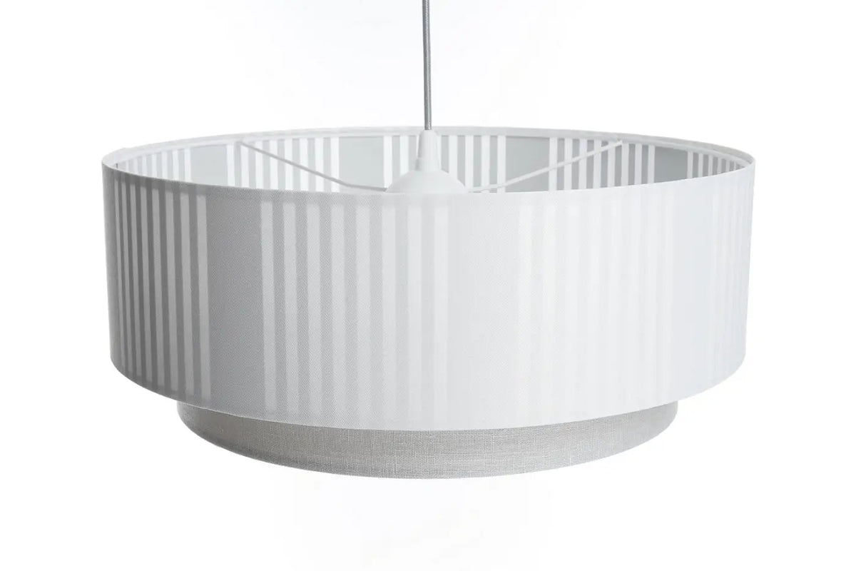 Suspension moderne blanche et grise, trois tailles S, M et L